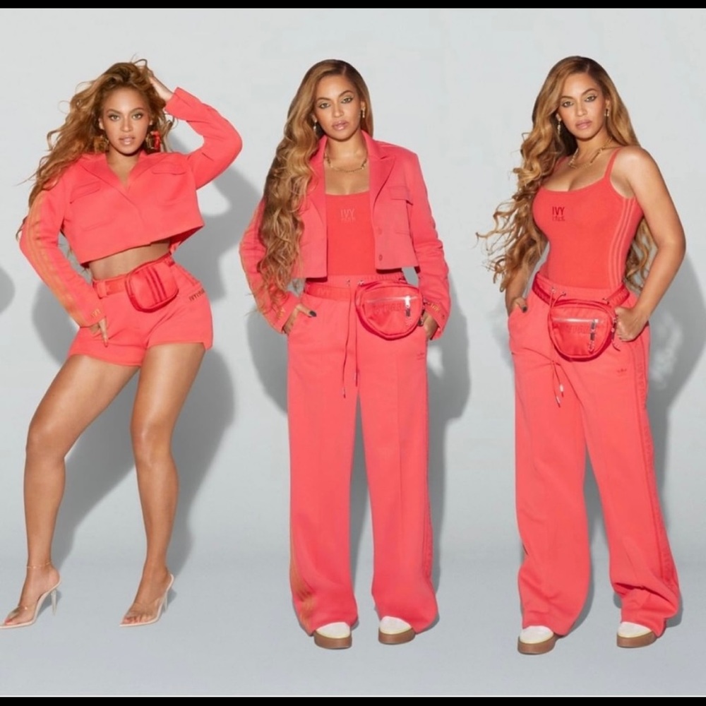 Ivy Park  Jacket & Pants size Xl on pants & 2x on jacket. Coral. only wore once